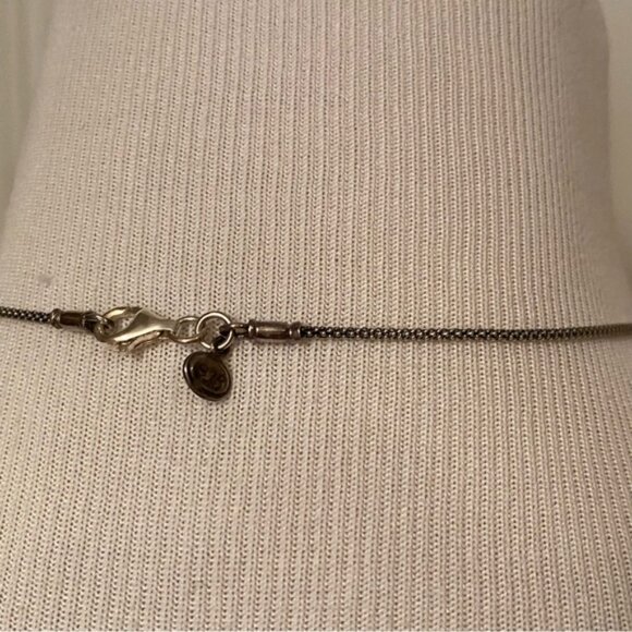 SILPADA NECKLACE STERLING SILVER 925 POPCORN CHAIN 16” CZ FLOWER PENDANT N1411 - Picture 5 of 11